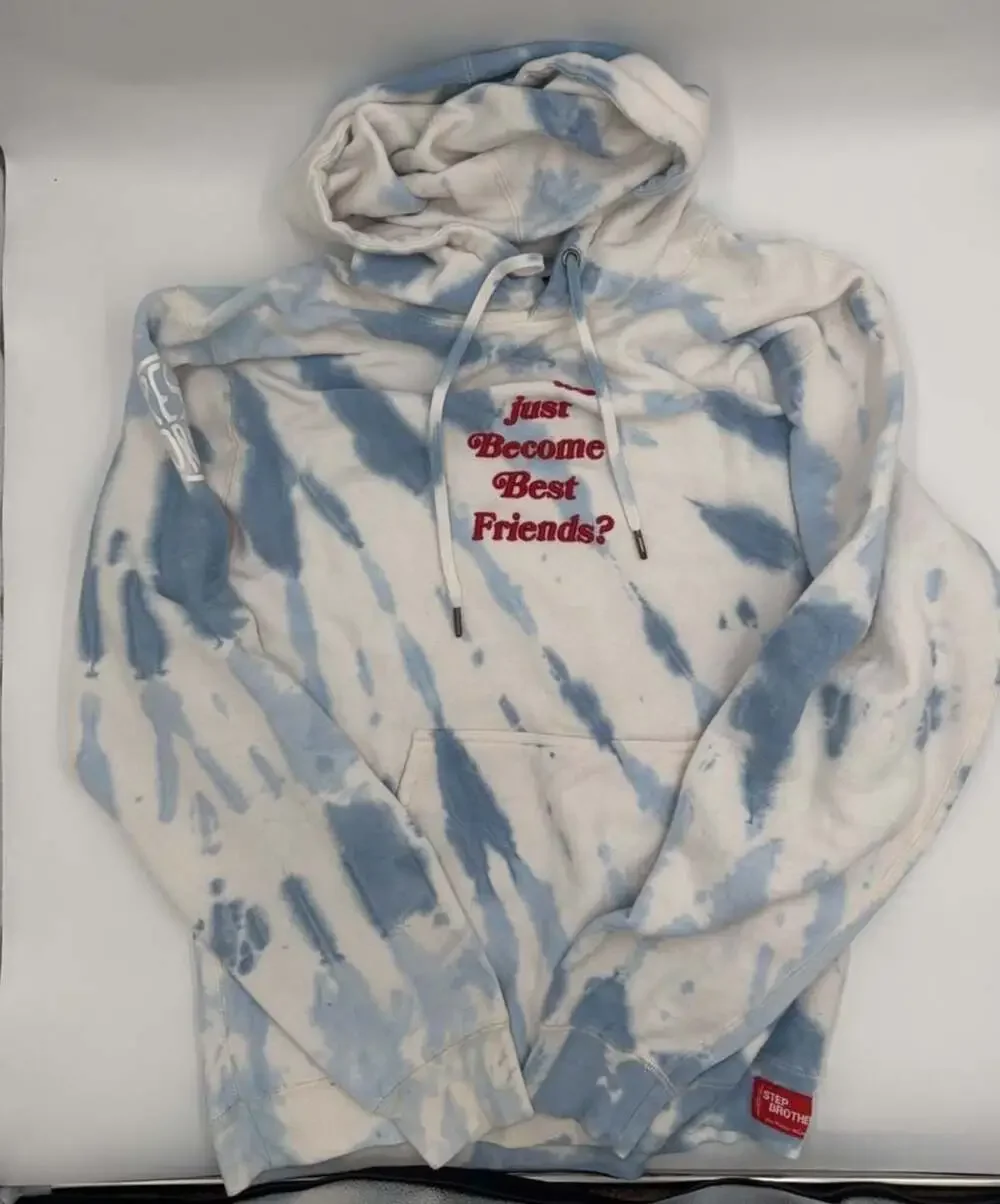 Shoe Palace x Step Brothers Hoodie Tie Dye Best Friends Pullover Size XL Mens - Picture 2 of 6